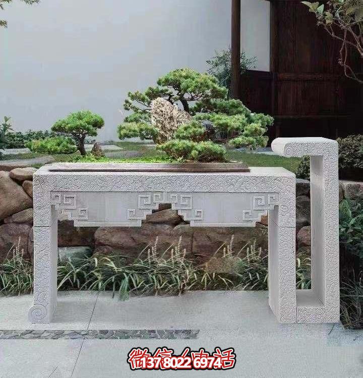 大理石浮雕雕塑花架景觀盆景，精致的別墅室內(nèi)景觀裝飾