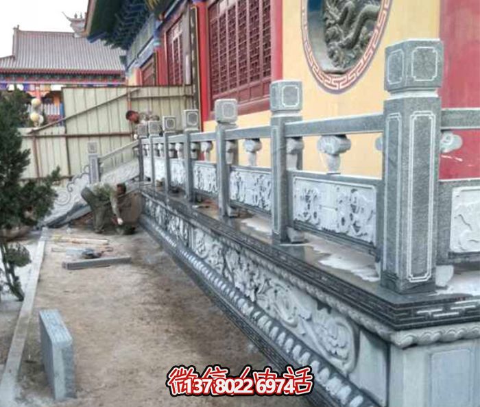 寺廟臺階青石仿古建筑防護欄桿